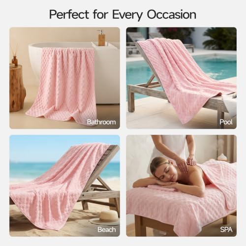 REDKISS Microfiber Bath Towel Large, 31”x 61” 4 Pack, Super Absorbent - Image 5