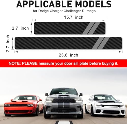 Door Sill Protector for Dodge Durango Challenger Charger Accessories - Image 2