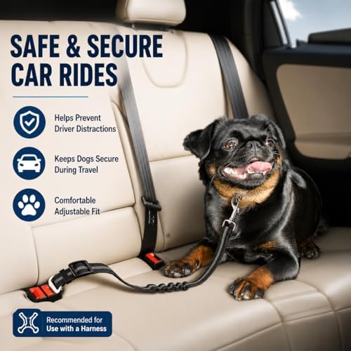 Dog Seat Belt for Cars, Adjustable Heavy Duty Dog Car Seat Belt - Image 5