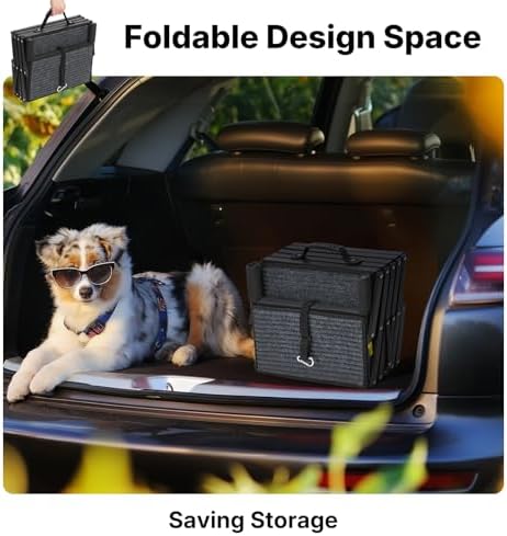 Veehoo Foldable Dog Steps for Car SUV, Collapsible Large Dogs Stairs 17" W - Image 3