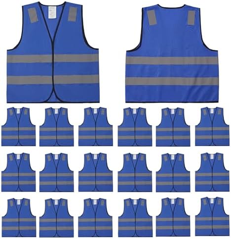 Blue Safety Vests 20 Pack by SafetyClothing
