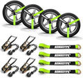 2"x96" Ratchet Car Tire Tie Down Strap w/Chain Hook Anchor 9900LBS by SENKEYFE