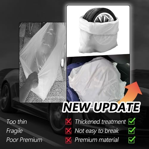 4PCS Extra-Large Tire Covers, Tear-Resistant LDPE Plastic Tire Bags - Image 4