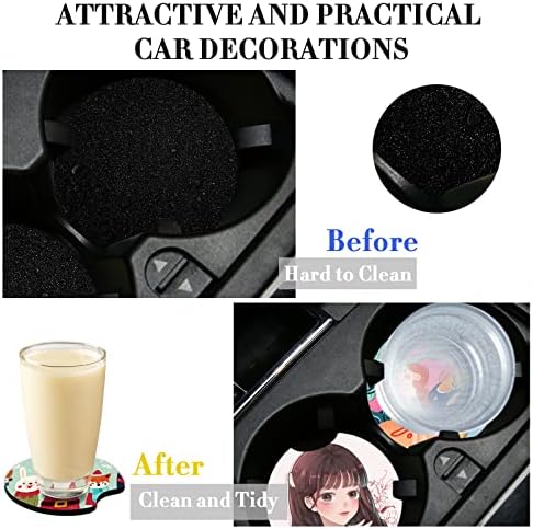100 PCS Sublimation Blank Car Coasters, 2.75 in Circular Opening Blank - Image 4