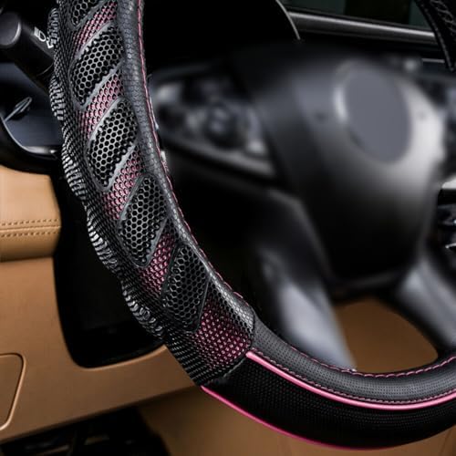Flying Banner car Steering Wheel Cover Faux Leather Massage Universal fit 3D - Image 2