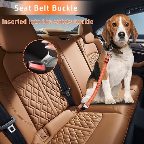 Seyezo Dog Car Seat Belt for Car, 2 Piece Set Retractable Dog Car Harness - Image 4