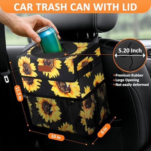 Vankor Car Trash Can with Lid Leak Proof Car Accessories - Image 2