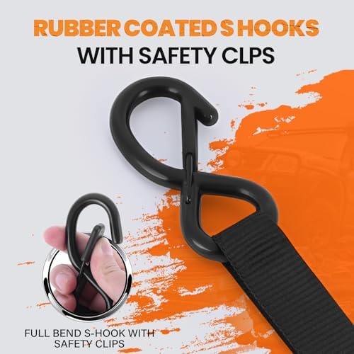 20FT Heavy Duty Ratchet Straps 4-Pack - Image 4