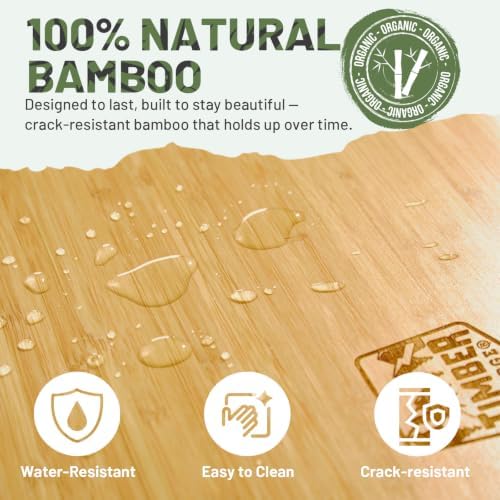 TIMBER RIDGE Bamboo Folding Camping Table, Portable RV Picnic Table - Image 5