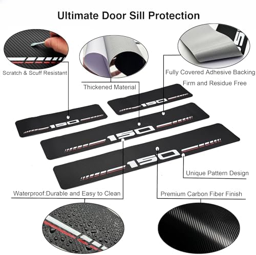Car Door Sill Protectors for Ford F-150 F150 2015-2026 Accessories - Image 3
