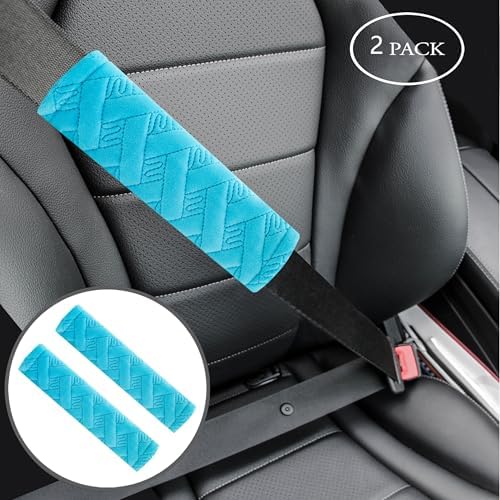 Amooca 2-Pack Braid Pattern Seat Belt Covers Shoulder Pads - Image 2