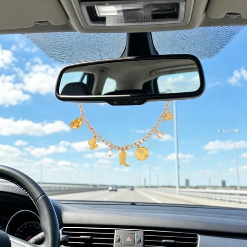 Boho Aesthetic Rearview Mirror Charm Hanging Ornament Car Interior - Image 2