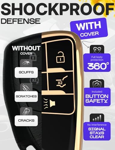 Lucrum Compatible with Chevy, Buick Key Fob Cover & Keychain - Image 4