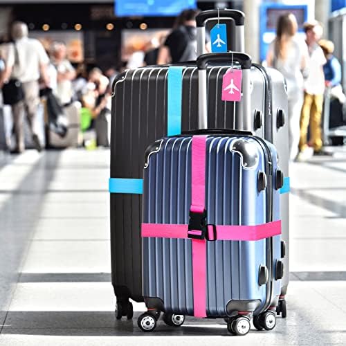 Weewooday 8 Pcs Luggage Straps Suitcase Tags Set - Image 6