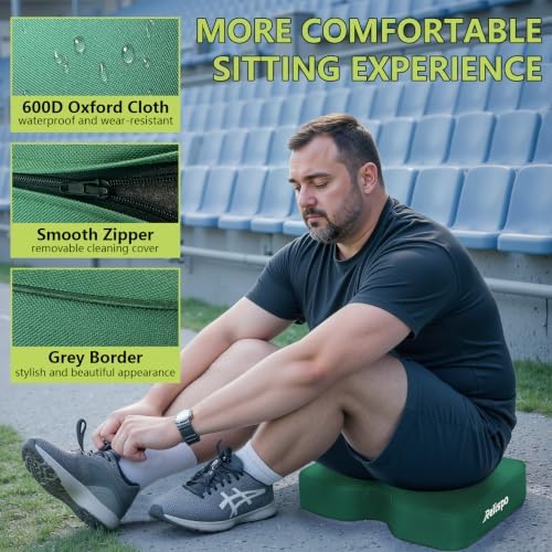 Stadium Seat Cushion for Bleachers, 2-in-1 Reversible Soft & Firm - Image 4