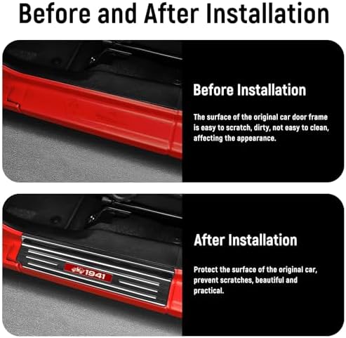 2PCS Door Sill Guards for Jeep 2018-2026 Wrangler JL JLU & 2020-2026 Gladiator - Image 2