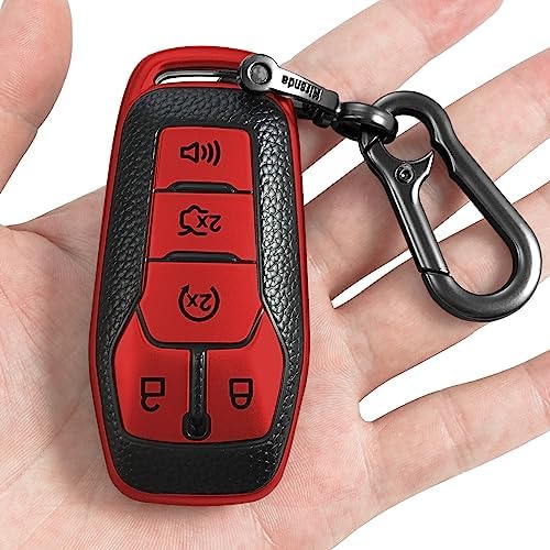 Kirsnda for Ford Key fob Cover, Texture Protective Case by Kirsnda