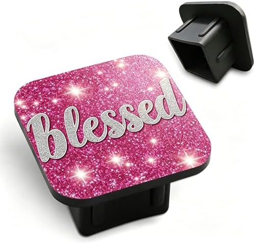 Hitch Cover Fits for 2 Inch Hitch Pink Blessed Trailer Hitch Cover Tube Plug by Unknown