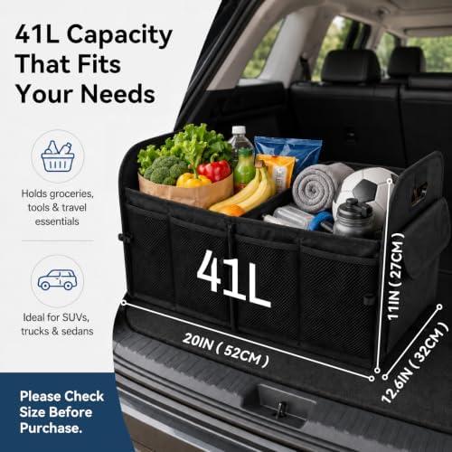 PAT SAM'S Car Trunk Organizer for SUV, Collapsible Storage Box - Image 2