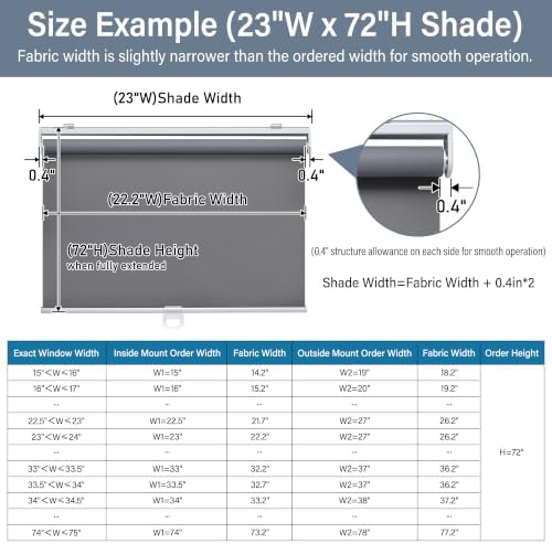 AOSKY Blackout Cordless Roller Shade - Image 4