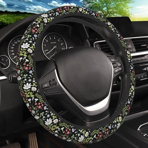 KARREAL Garden Plants Floral Elastic Steering Wheel Cover by Unknown
