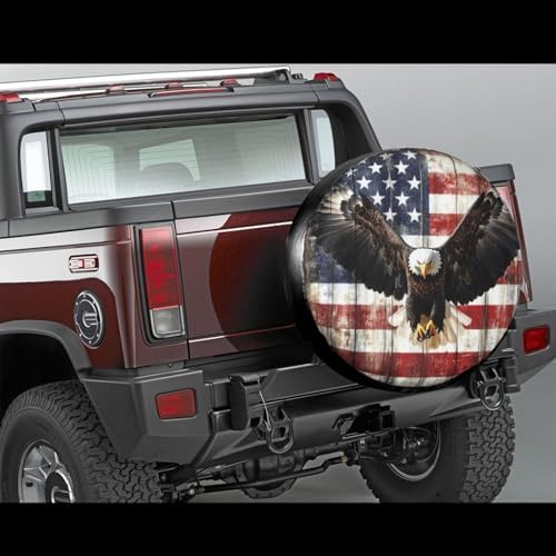 American Bald Eagle Flag Spare Tire Cover - Image 2