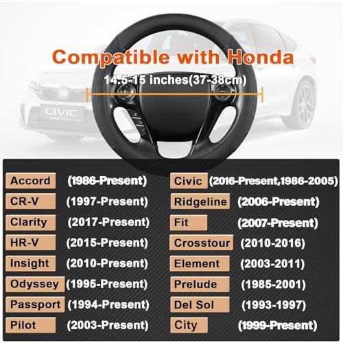 GIANT PANDA Microfiber Leather Steering Wheel Cover - Image 3