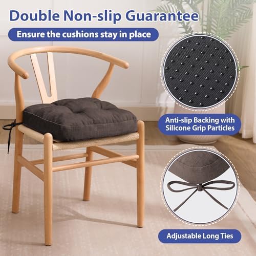 IASEAHK Memory Foam Dining Chair Cushions, 16.5"x16.5"x3.5" - Image 4