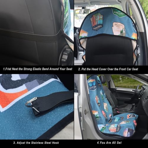 Car Seat Cover Protector Front Seats, - Image 4