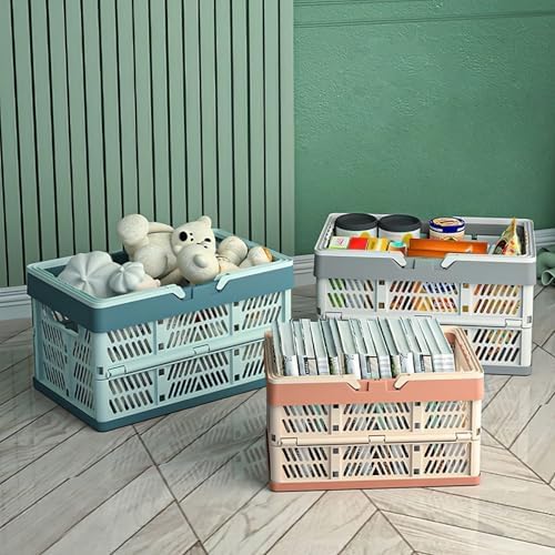 Collapsible Crate Milk Crates for Storage Plastic shopping basket 20L for - Image 5