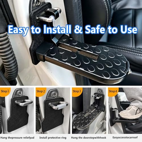 Car Door Step for Car Roof Access, Anti-Slip Surface, Equipped - Image 3
