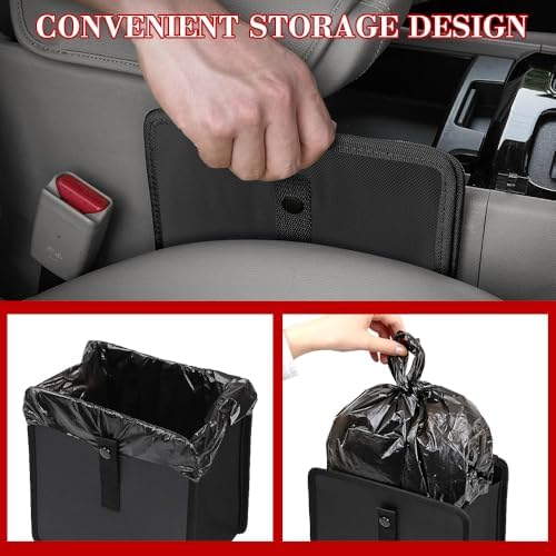 Car Trash Can, Car Trash Bin, 1.85 Gallons Capacity Automotive Trashcan Storage - Image 5