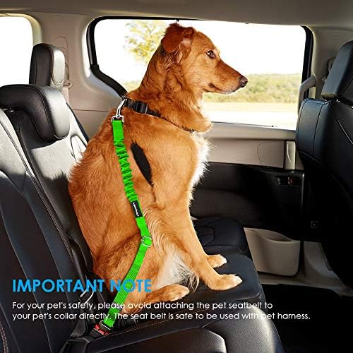 URPOWER 2 Pack Dog Seat Belt, Retractable Dog Car Harness Adjustable Pet Safety - Image 6