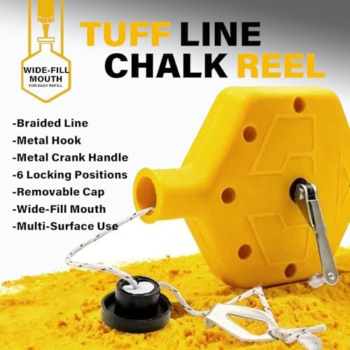 Heavy Duty Chalk Line, Professional Construction Marking Tool, 100-Foot Line - Image 5