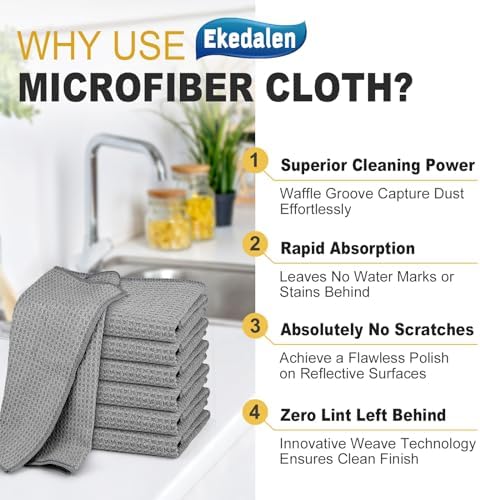 Ekedalen Microfiber Cleaning Cloth Lint Free Glass Polish - Image 3