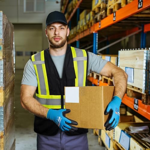 KAYGO Safety Work Gloves, PU Coated, 2-Finger Touchscreen - Image 5