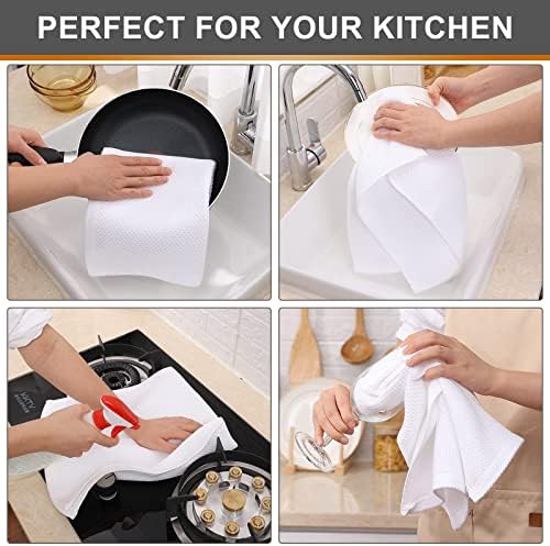 Kitinjoy 100% Cotton Waffle 8-Pack Kitchen Towels - Image 4
