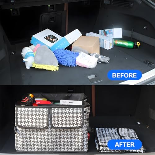 Mandark Car Trunk Organizer, Collapsible Multi Compartment Vehicle Storage Box - Image 6