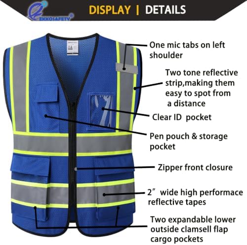 Hi Vis Reflective Safety Vest for Men Women - Image 3