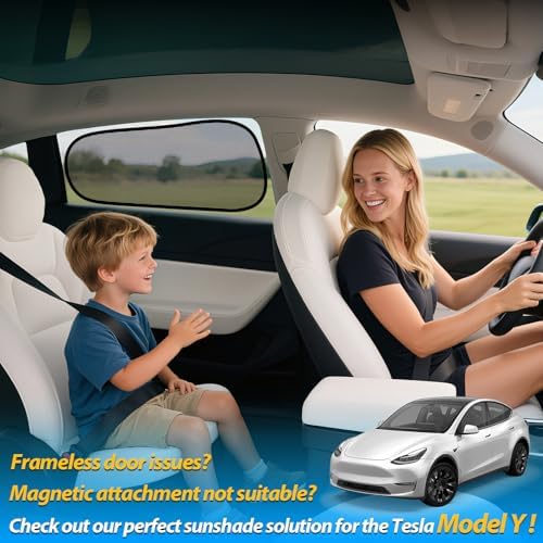 ZATOOTO Rear Car Window Shades for Tesla Model Y, Block 95% UV - Image 6
