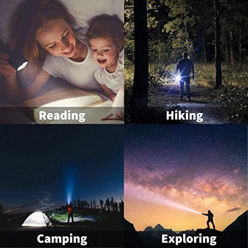 JARDLITE LED Emergency Handheld Flashlight, 4 Pack, Adjustable Focus, Water - Image 7
