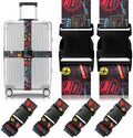 4 Pack Luggage Straps for Suitcases Adjustable Luggage Belt Suitcase Strap by Gutsdoor