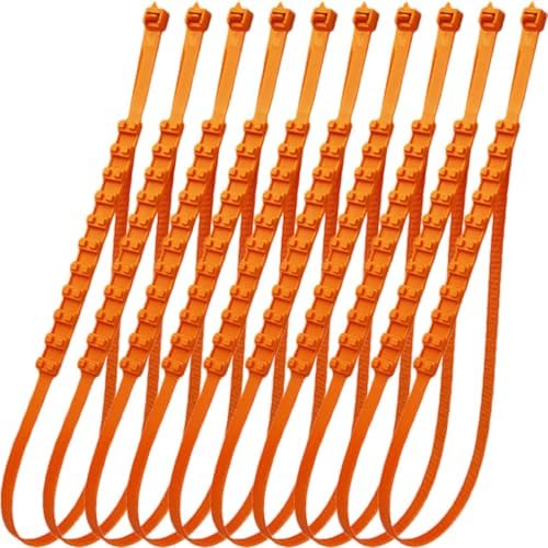 10pcs Tire Snow Cables for Car Tire Emergency Traction Orange by HOME