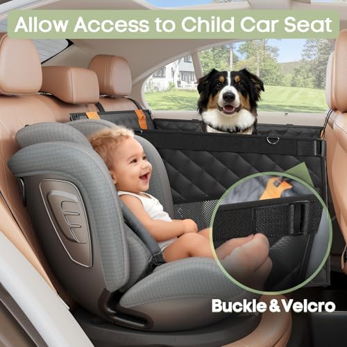 Dog Car Seat for Large Medium Dogs, Hard Bottom Back Seat Extender - Image 6