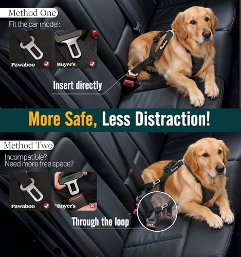 Pawaboo Dog Car Harness, Adjustable Dog Safety Vest Harness - Image 2
