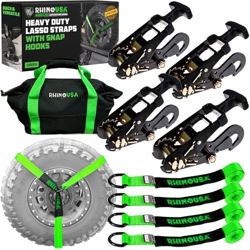 Rhino USA Car Hauler Tie Down Straps by RhinoUSAInc