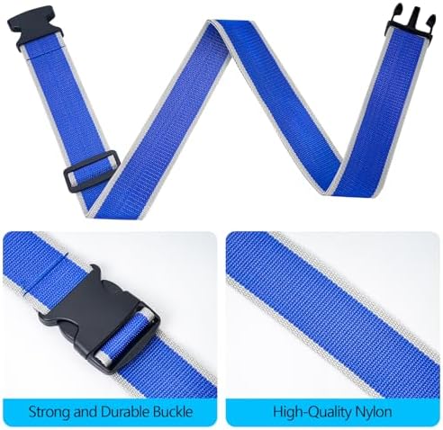 Luggage Straps and Tags Set for Suitcase, 4 Vibrant Color Straps and 4 Tags - Image 4