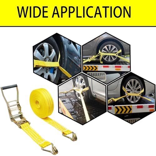 Ratchet Straps Heavy Duty, 8000 LBS Break Strength Ratchet Strap Tie Down - Image 4