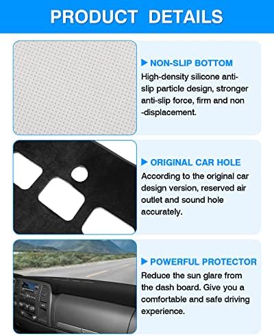 Autorder Dashboard Cover Mat for 2007-2013 Chevy Chevrolet Silverado/GMC - Image 6