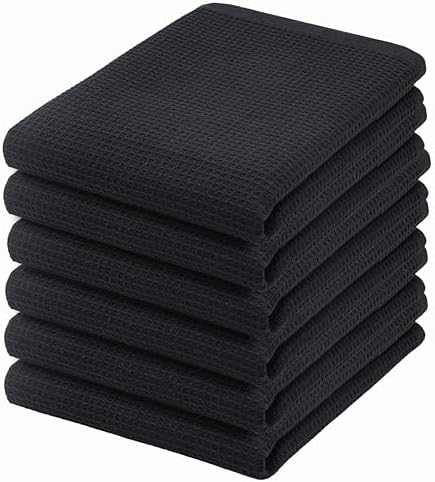 PurpleEssences Solid Kitchen Cloths, Dish Towel 15x25 Set of 6 by PurpleEssences